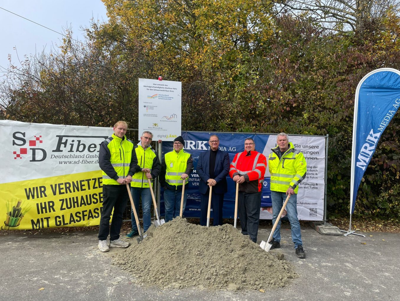 Offizieller Spatenstich für das Ausbauprojekt „Zuführung Neubaugebiet Strangen II“